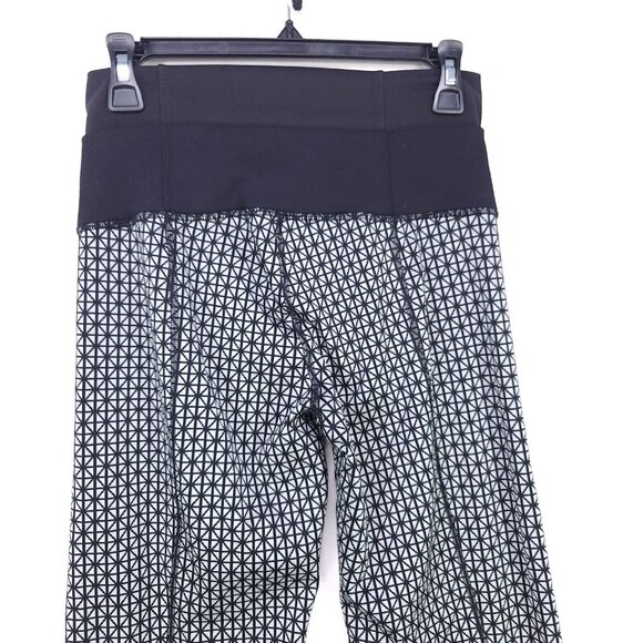 Lululemon Legging Straight Leg Size 8 Double Layer Waist Geometric Tummy Control - Picture 11 of 13